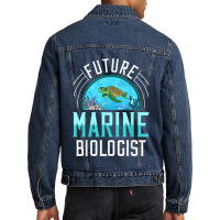 Future Marine Biologist Gift Biology Ocean Life Men Denim Jacket | Artistshot