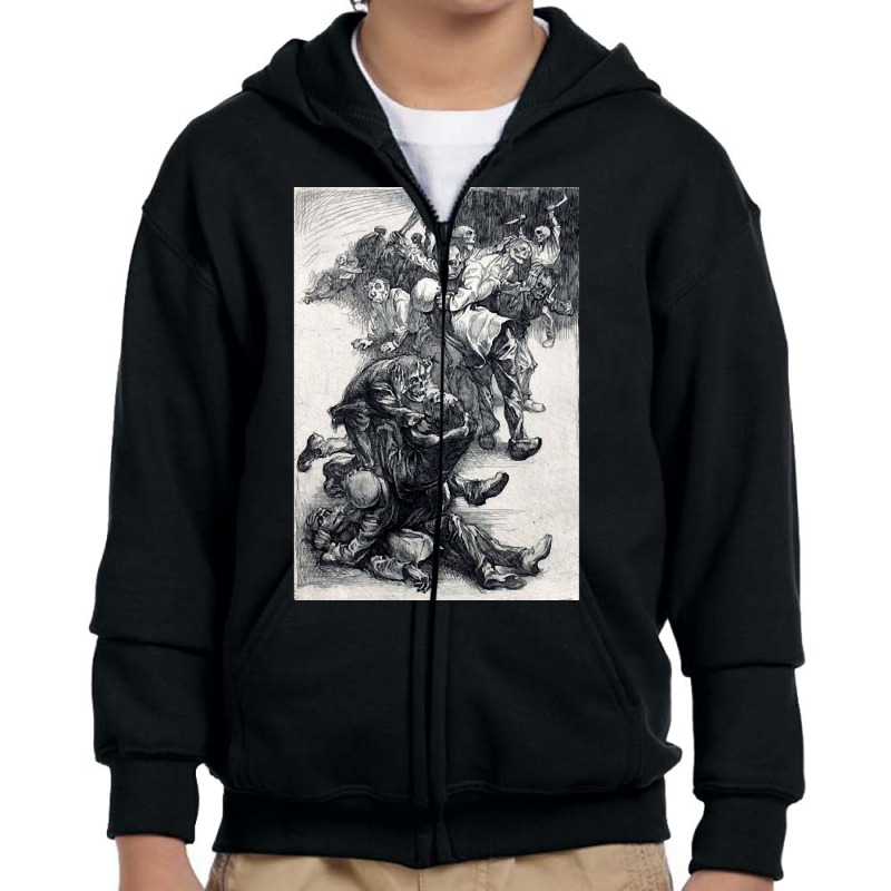 Vintage Zombies 2 Youth Zipper Hoodie | Artistshot