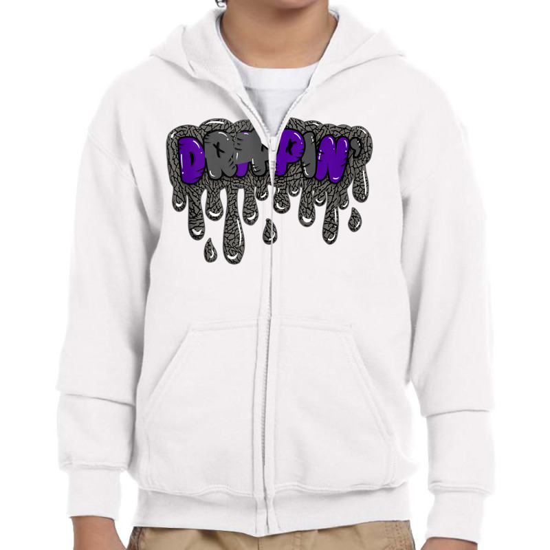 Drippin' Retro Dark Iris 3s Matching Tank Top Youth Zipper Hoodie | Artistshot