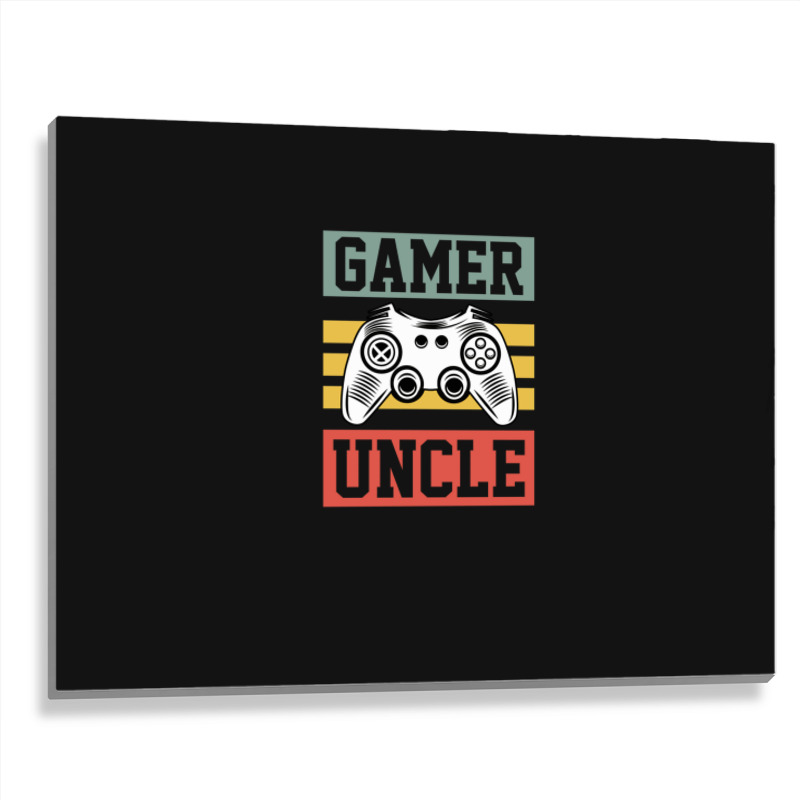 Gamer Uncle Retro Video Game Controller Cool Gamer Gifts For Men Boys  Metal Print Horizontal | Artistshot