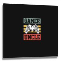 Gamer Uncle Retro Video Game Controller Cool Gamer Gifts For Men Boys  Metal Print Square | Artistshot