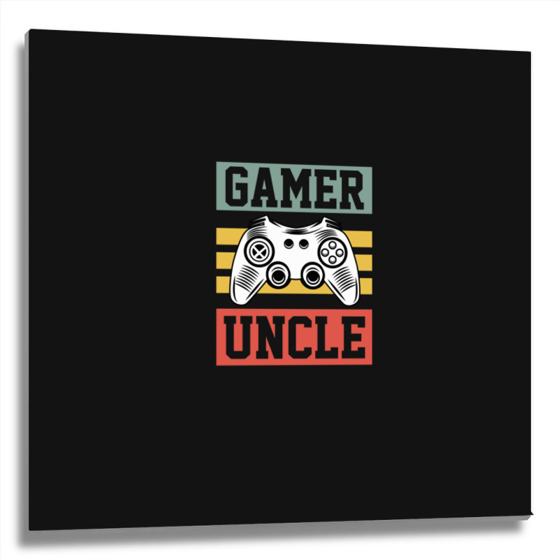 Gamer Uncle Retro Video Game Controller Cool Gamer Gifts For Men Boys  Metal Print Square | Artistshot