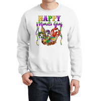 Happy Mardi Gras Fleur De Lis King Cake Crawfish Crewneck Sweatshirt | Artistshot