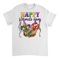 Happy Mardi Gras Fleur De Lis King Cake Crawfish Classic T-shirt | Artistshot