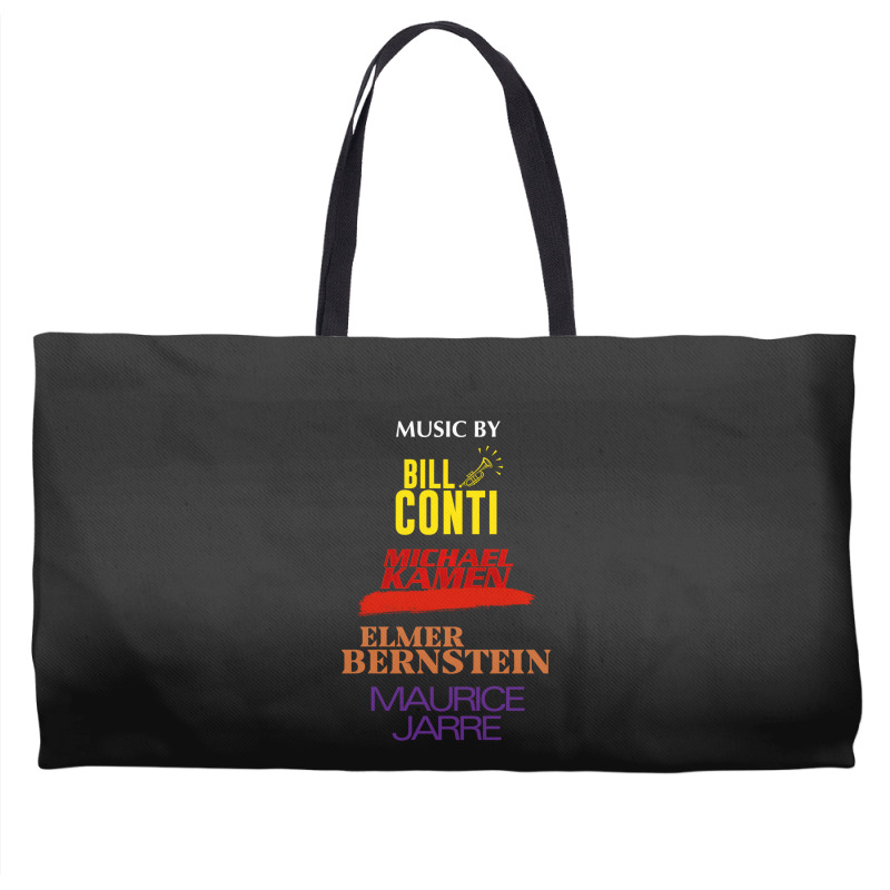 Music By Bill Conti  Michael Kamen  Elmer Bernstein  Maurice Jarre200 Weekender Totes | Artistshot