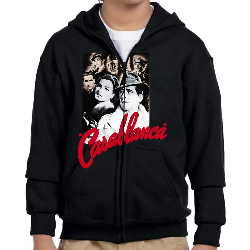 Casablanca - Humphrey Bogart, Ingrid Bergman Youth Zipper Hoodie by Kosdapen517 | Artistshot