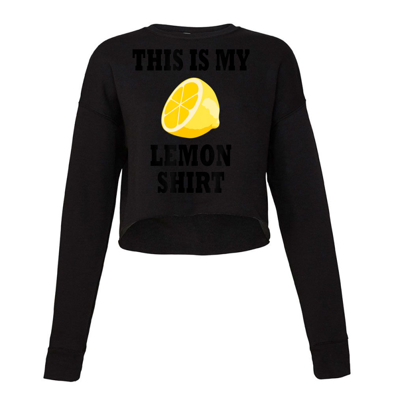 Tropical Fruit Lemon Quote Lemonade Cropped Sweater by cm-arts | Artistshot