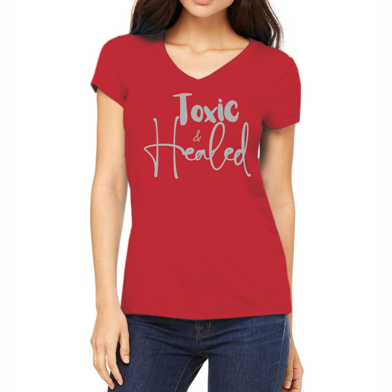 Toxic And Healed 1 Premium T Shirt Women's V-Neck T-Shirt by cm-arts | Artistshot