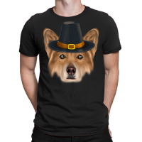 Canaan Dog Wearing Pilgrim Hat Thanksgiving T-shirt | Artistshot