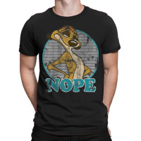 Lion King Timon Nope Striped Circle Vintage T-shirt | Artistshot