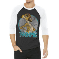 Lion King Timon Nope Striped Circle Vintage 3/4 Sleeve Shirt | Artistshot