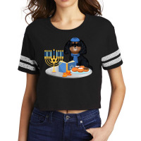 Cavalier King Charles Spaniel Hanukkah Black And Tan Cavalier King Cha Scorecard Crop Tee | Artistshot