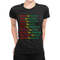 Black History Malcolm Martin Harriet Maya Rosa Barack Ladies Fitted T-shirt | Artistshot