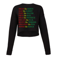 Black History Malcolm Martin Harriet Maya Rosa Barack Cropped Sweater | Artistshot