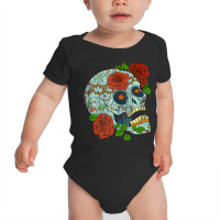 Mexican Skull Flowers Rose Catrina Calavera Cinco De Mayo Tank Top Baby Bodysuit | Artistshot