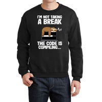 The Code Is Compiling Funny Sloth Programming Nerd Crewneck Sweatshirt | Artistshot