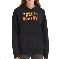 Stay Groovy Wavy Hippie Boho Retro Positive And Peace Vintage Hoodie | Artistshot