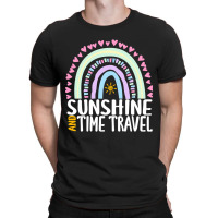 Sunshine And Time Travel Cute Rainbow Graphic For Womens Kids Girls T-shirt | Artistshot