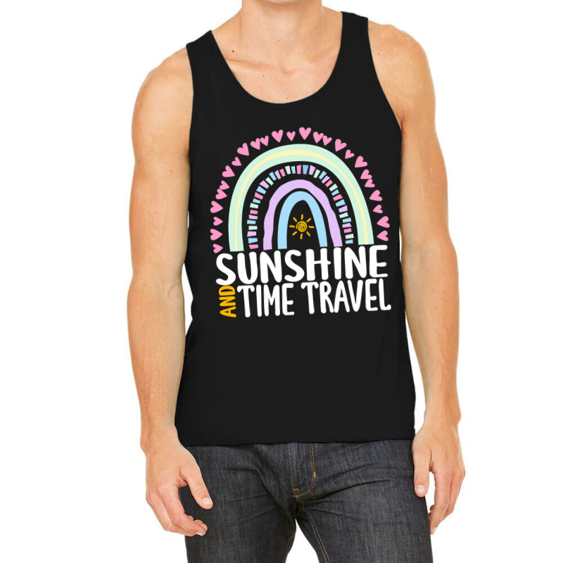 Sunshine And Time Travel Cute Rainbow Graphic For Womens Kids Girls Tank Top by behindcedar22 | Artistshot