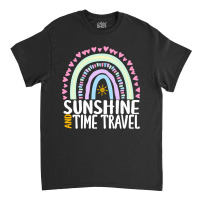 Sunshine And Time Travel Cute Rainbow Graphic For Womens Kids Girls Classic T-shirt | Artistshot