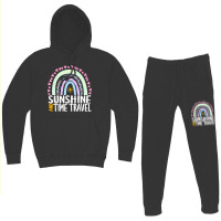 Sunshine And Time Travel Cute Rainbow Graphic For Womens Kids Girls Hoodie & Jogger Set | Artistshot