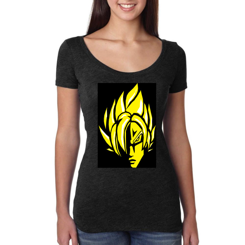 Super Saiyan Goku Women's Triblend Scoop T-shirt by bummercaught | Artistshot