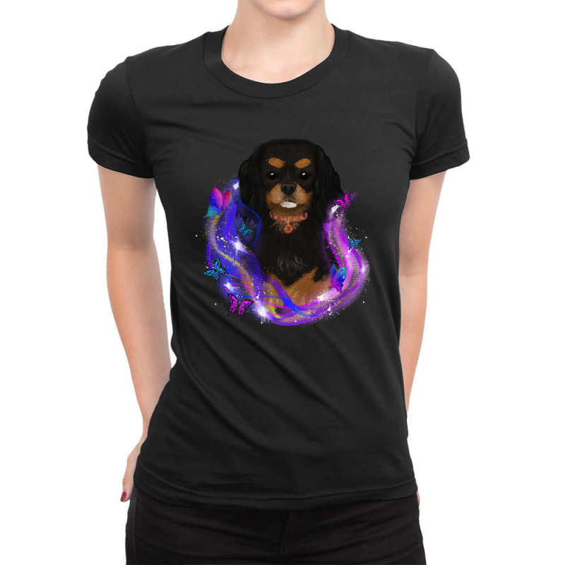 Cavalier King Charles Spaniel Magical Cavalier King Charles Spaniel An Ladies Fitted T-Shirt by starlingbuzzard | Artistshot