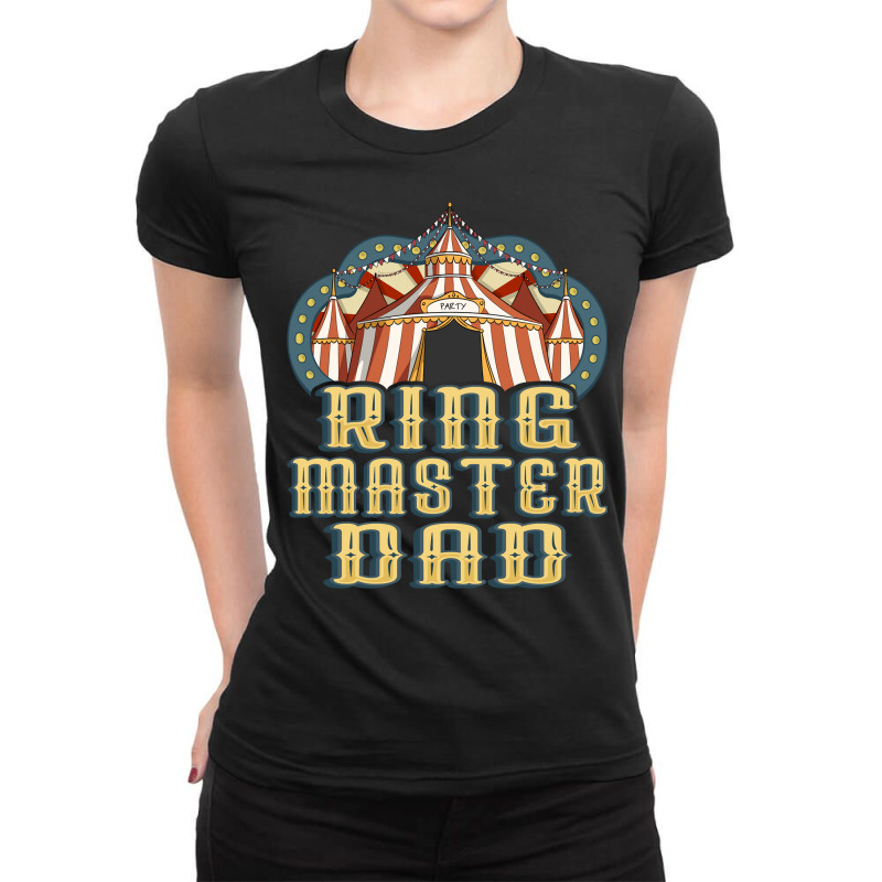 Ringmaster Dad   Vintage Circus Birthday Long Sleeve T Shirt Ladies Fitted T-Shirt by cm-arts | Artistshot