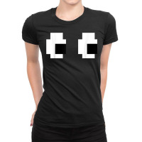 Retro Arcade Game Ghost 80s 8 Bit Halloween Group Costume T Shirt Ladies Fitted T-shirt | Artistshot