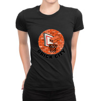 Brick City Funny Basketball Thic Text Ladies Fitted T-shirt | Artistshot