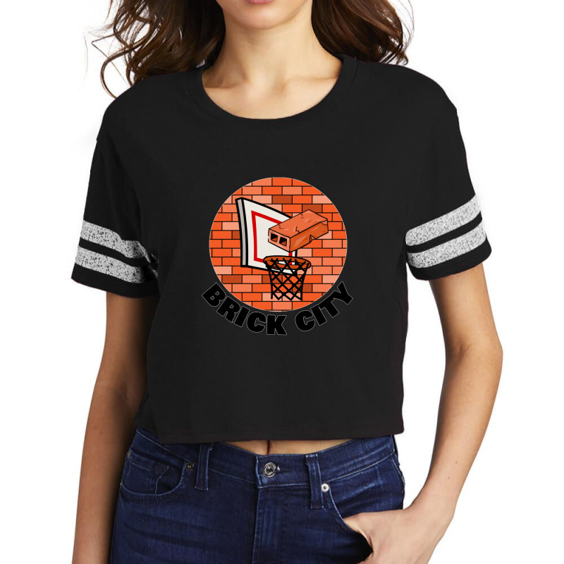 Brick City Funny Basketball Thic Text Scorecard Crop Tee by cm-arts | Artistshot