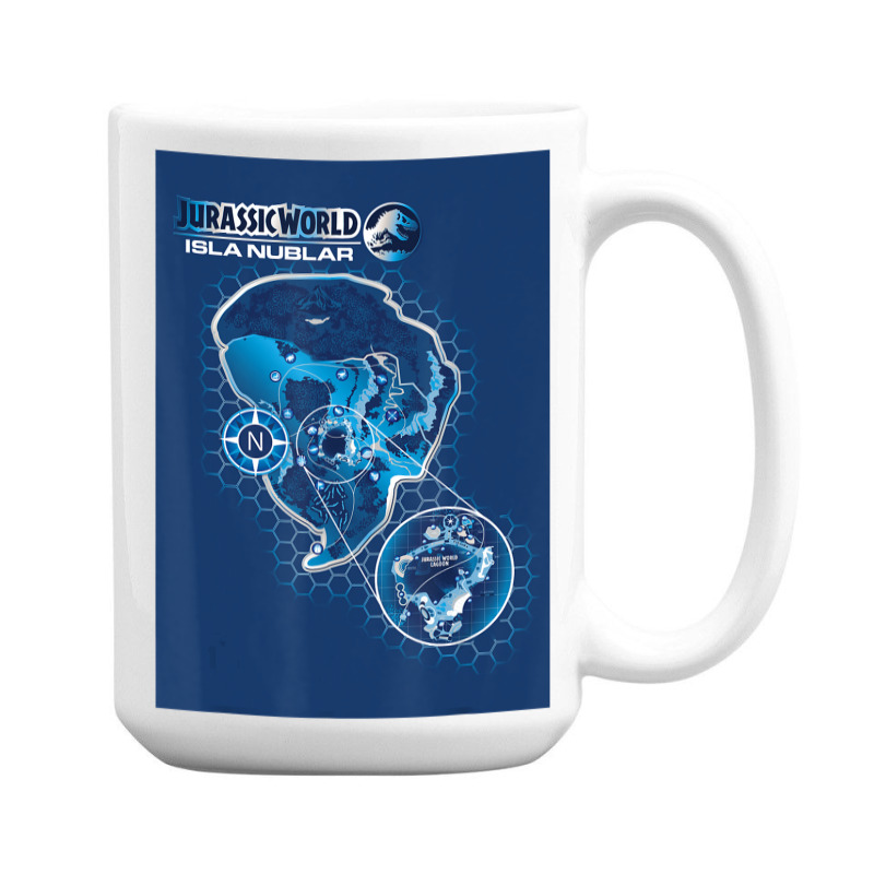 Blue Isla Nublar Map 15 Oz Coffee Mug | Artistshot