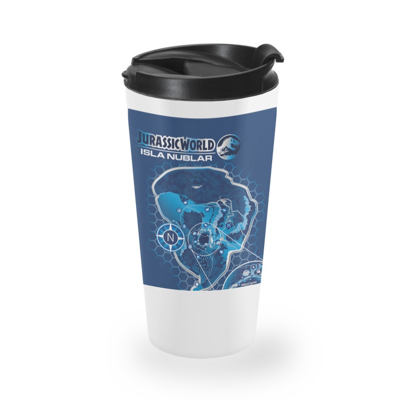 Blue Isla Nublar Map Travel Mug | Artistshot