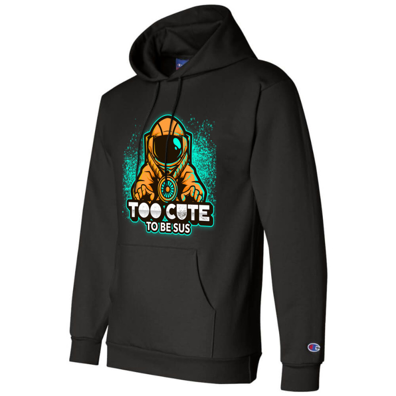 Too Cute To Be Sus Orange Impostor Imposter Crewmate Gaming Gamers Champion Hoodie by degreesgunner | Artistshot