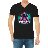 Too Cute To Be Sus Pink Impostor Imposter Crewmate Gaming Gamers V-neck Tee | Artistshot