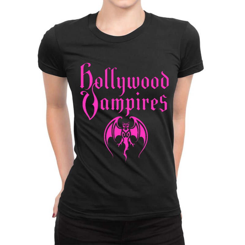 The Hollywood Vampires Bright Pink! Ladies Fitted T-Shirt by JENNIFERTRUJILLO | Artistshot