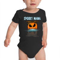 Spooky Halloween Costume Leopard Headband Pumpkin Scary Mama Baby Bodysuit | Artistshot