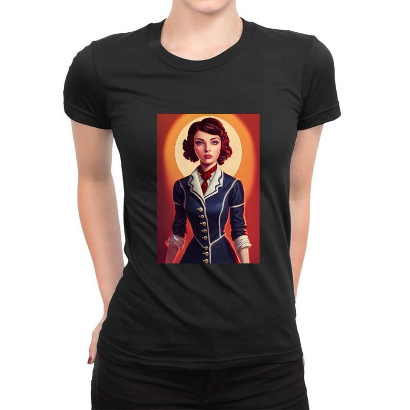 Elisabeth From Bioshock Infinite Ladies Fitted T-Shirt by saterseim | Artistshot