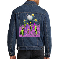 Magic Mushroom Psychedelic Alien Trip Shroom Edm Galaxy Men Denim Jacket | Artistshot