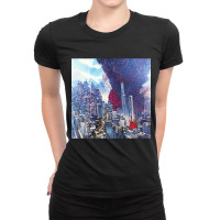 Exploding Tokyo Ladies Fitted T-shirt | Artistshot