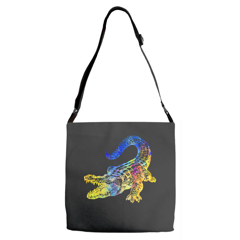 Crocodile Lover T  Shirtcrocodile Aligator With Beutiful Gift Idea T Adjustable Strap Totes | Artistshot