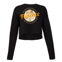 Florence Capital Of Tuscany Italy Vintage Souvenir Sweatshirt Cropped Sweater | Artistshot