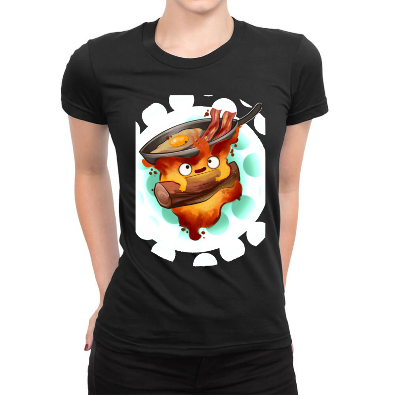 Calcifer Ladies Fitted T-Shirt by cm-arts | Artistshot