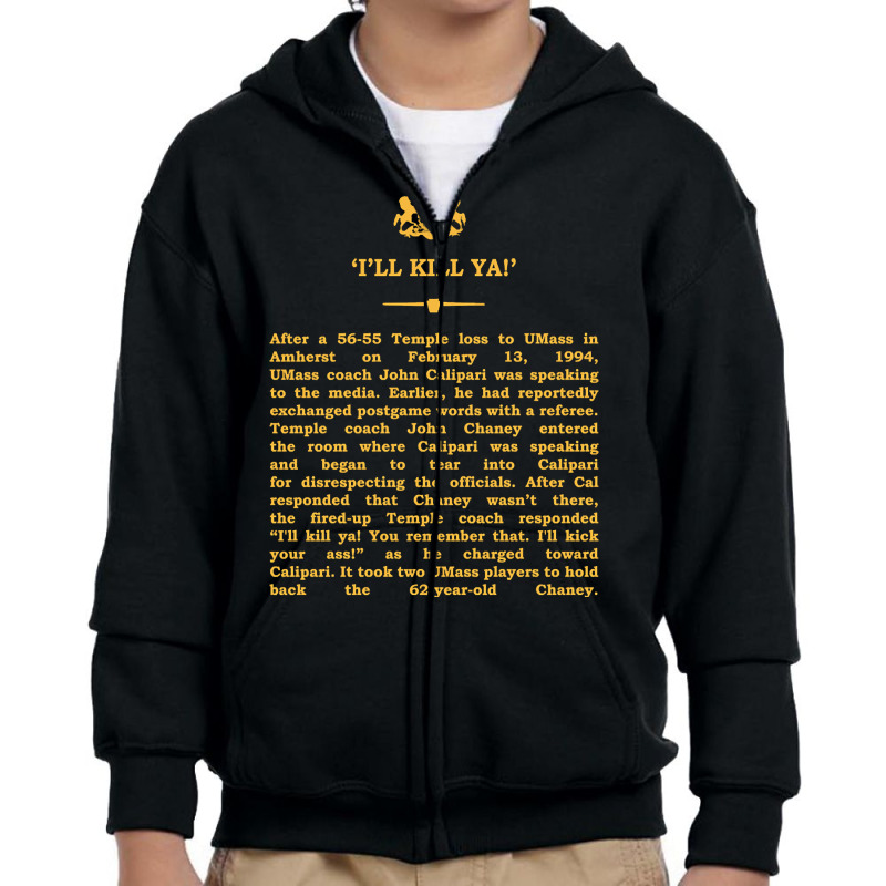 Real Historical Philadelphia - 'i'll Kill Ya' Youth Zipper Hoodie by Kuwannin528 | Artistshot