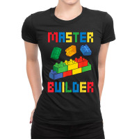 Brick Builder Funny Blocks Building Master Builder Toys Kids T Shirt Ladies Fitted T-shirt | Artistshot