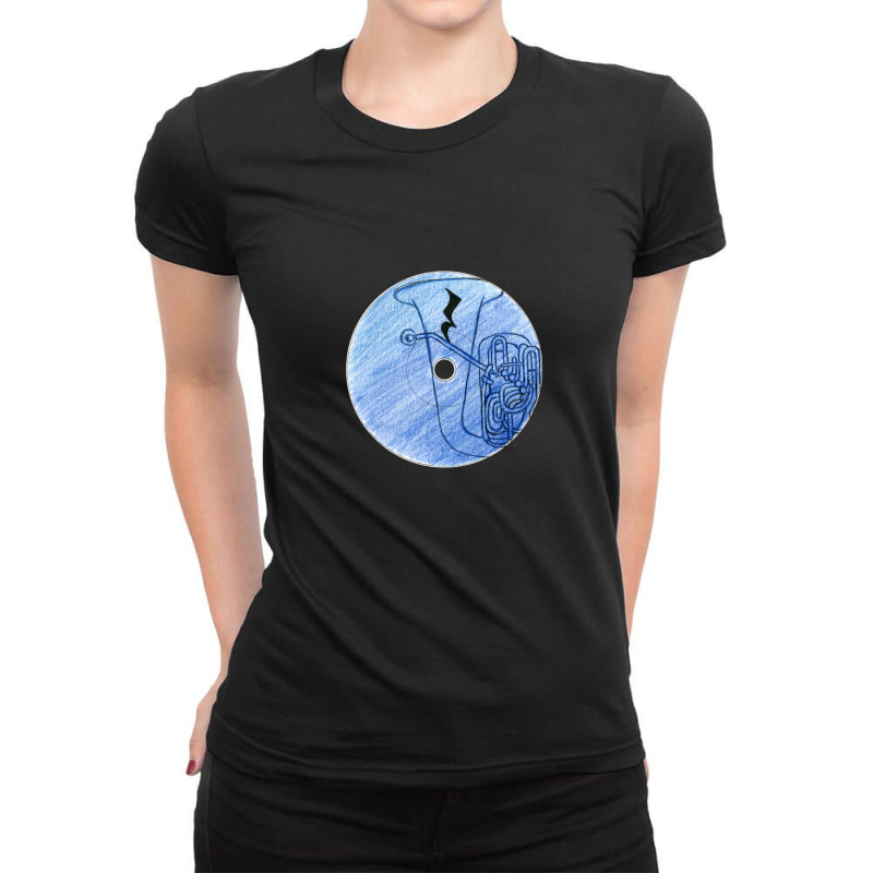 Musical Tuba Brass Instrument Ladies Fitted T-Shirt by HeatherThomas | Artistshot