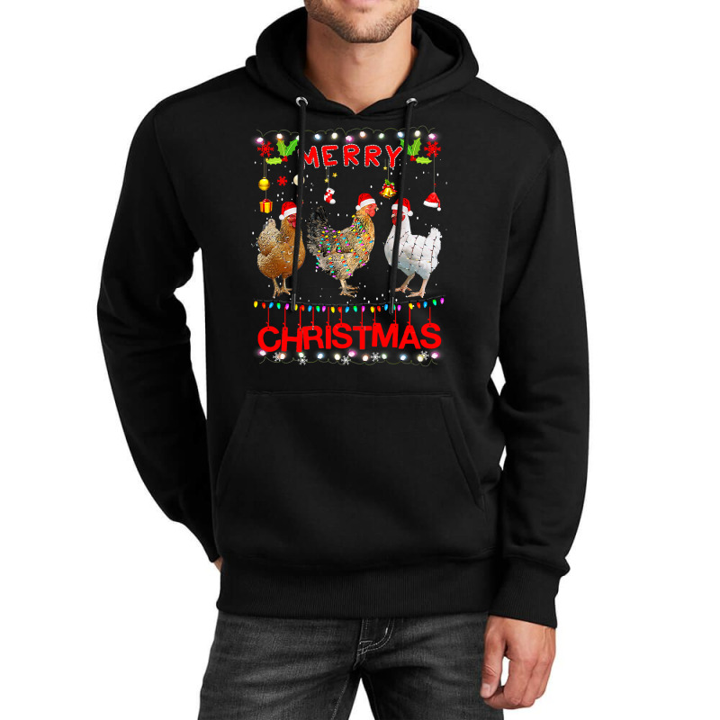 Chicken Cock Design Merry Christmas Chicken For Kids Costume Cute 32 H Unisex Hoodie | Artistshot