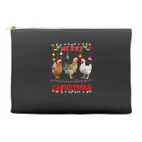 Chicken Cock Design Merry Christmas Chicken For Kids Costume Cute 32 H Accessory Pouches | Artistshot