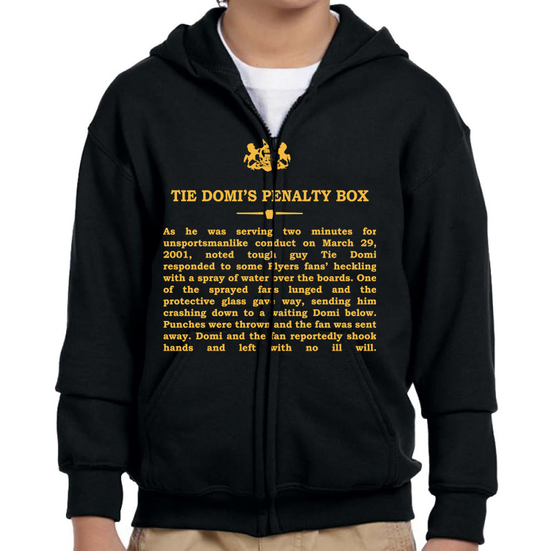 Real Historical Philadelphia - Tie Domi's Penalty Box Youth Zipper Hoodie | Artistshot