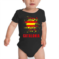 Womens Catalonia Retro Vintage Watercolors Sport Catalan Flag V Neck T Baby Bodysuit | Artistshot